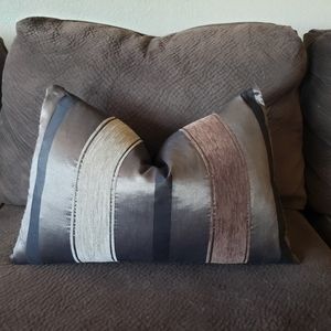 Decorative Accent Throw Pillow Neutrals Metallics